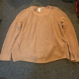 Long Sleeve Tan Sweater (size Large)
